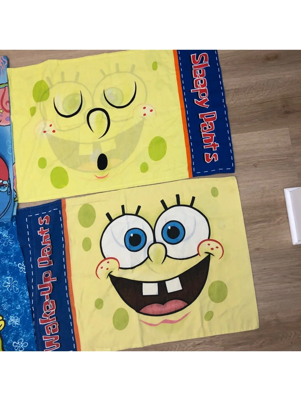 VINTAGE SPONGEBOB SQUAREPANTS PILLOWCASE BED SHEET SET GARY PATRICK SQUIDWARD